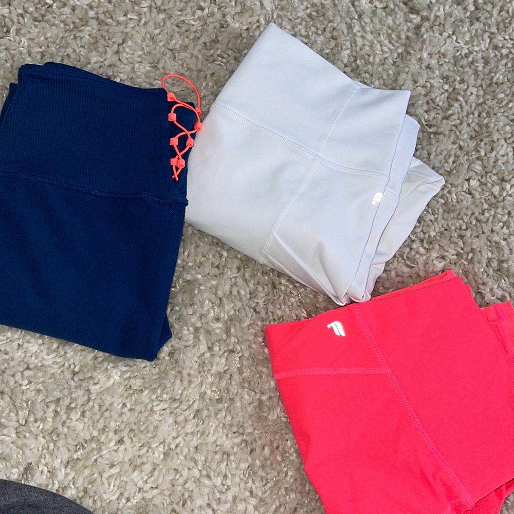 THREE pairs Fabletics leggings